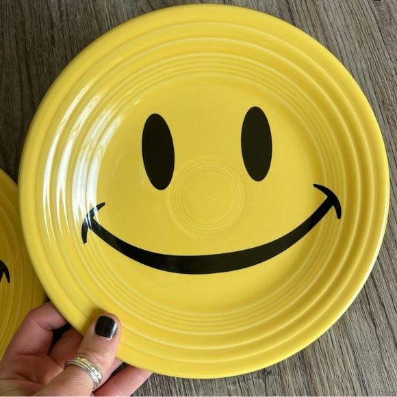 Vintage Fiesta Smiley Face Plates (2) - Picture 3 of 10